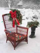 antique wicker chair