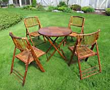 Antique Bamboo Dining Set