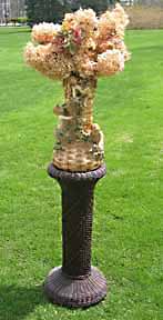 Antique Wicker Pedestal