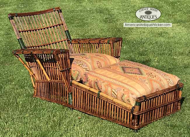 Antique Wicker Chaise Lounge