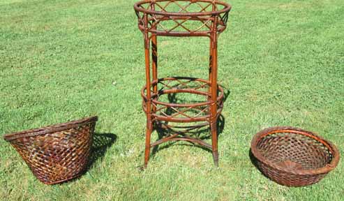 Antique Wicker Sewing Stand