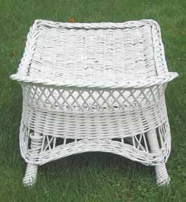 antique wicker ottoman
