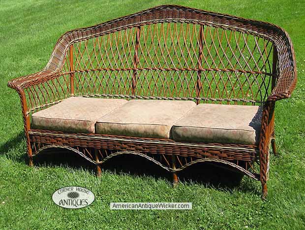 antique wicker sofa